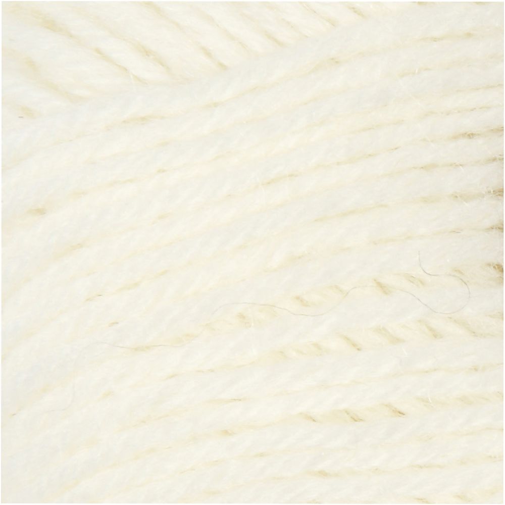 Sock Woll Yarn - Råvit