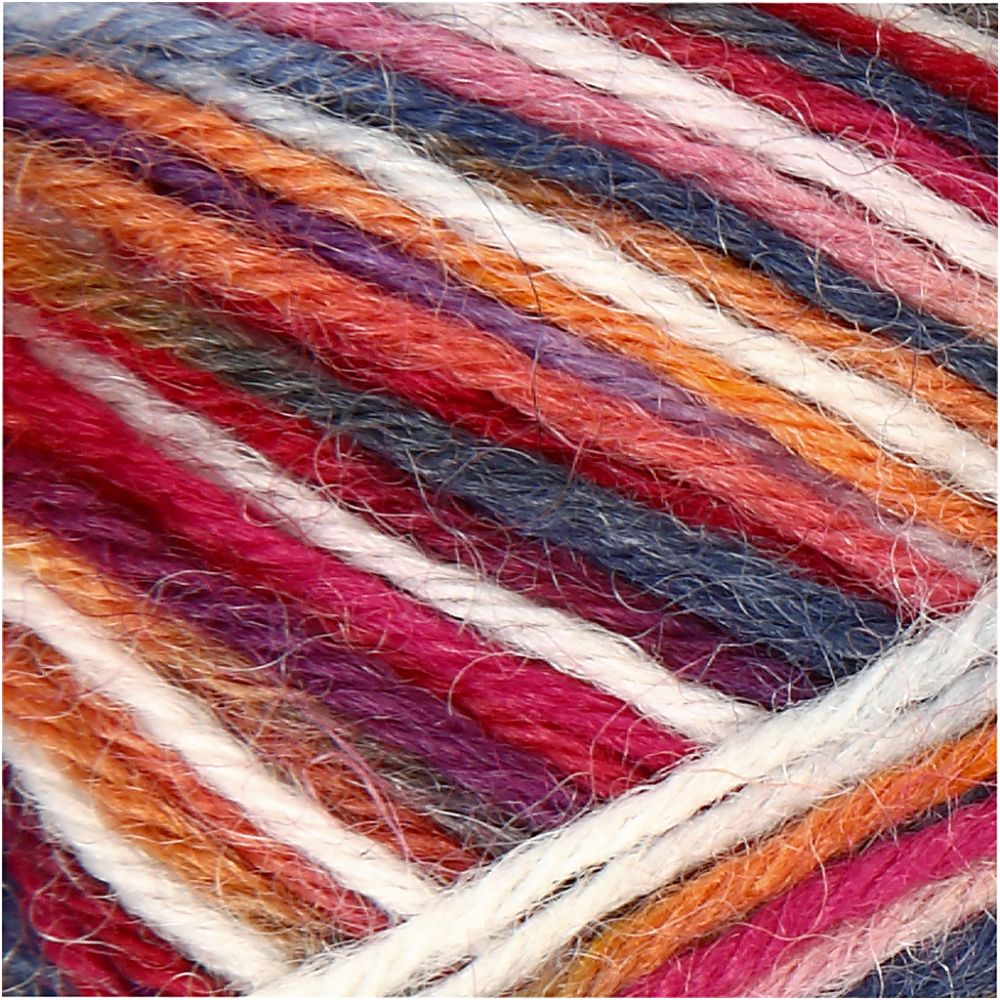 Sock Woll Yarn - Blåröd harmoni