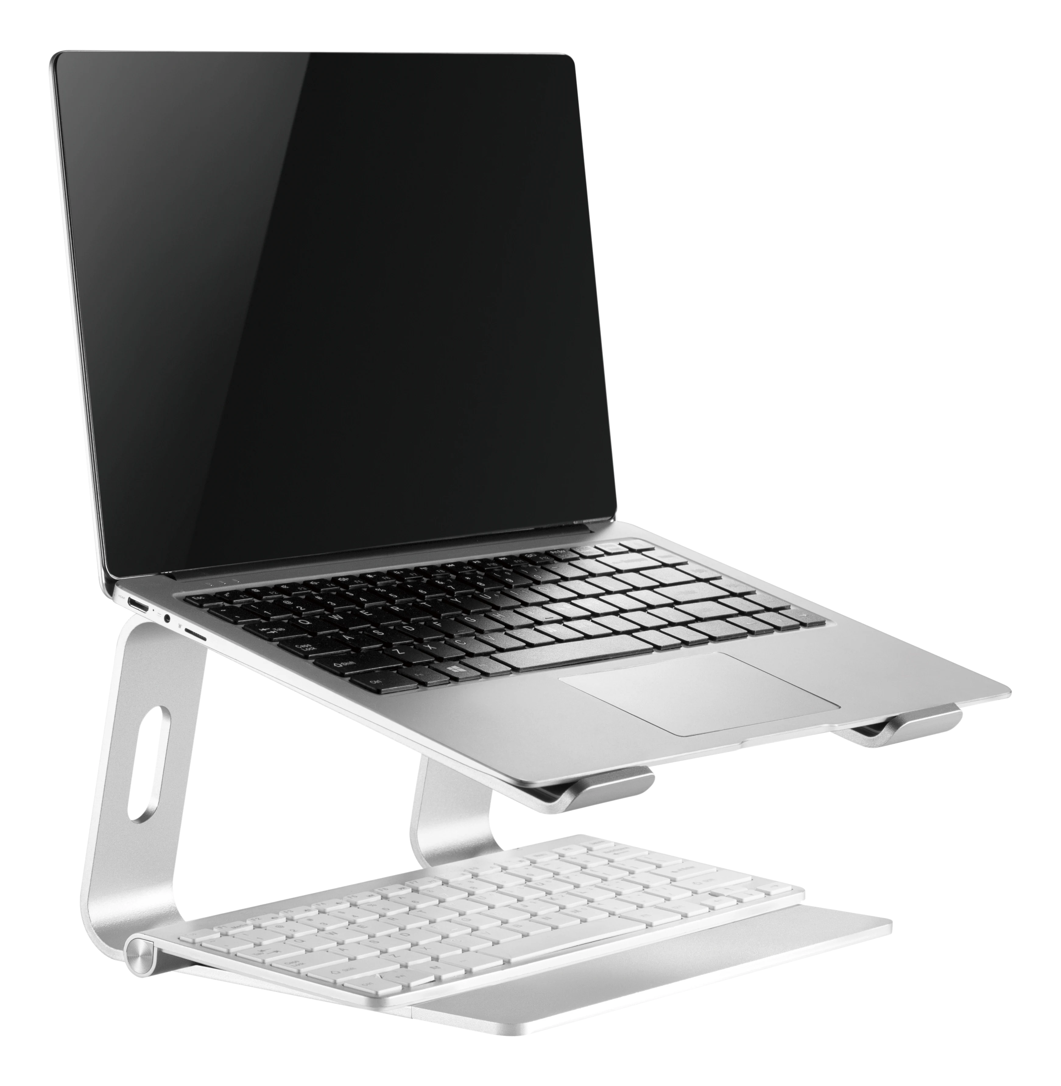Deltaco Aluminum Laptop Stand, 11-17", raises your laptop 14 cm, silver - 4