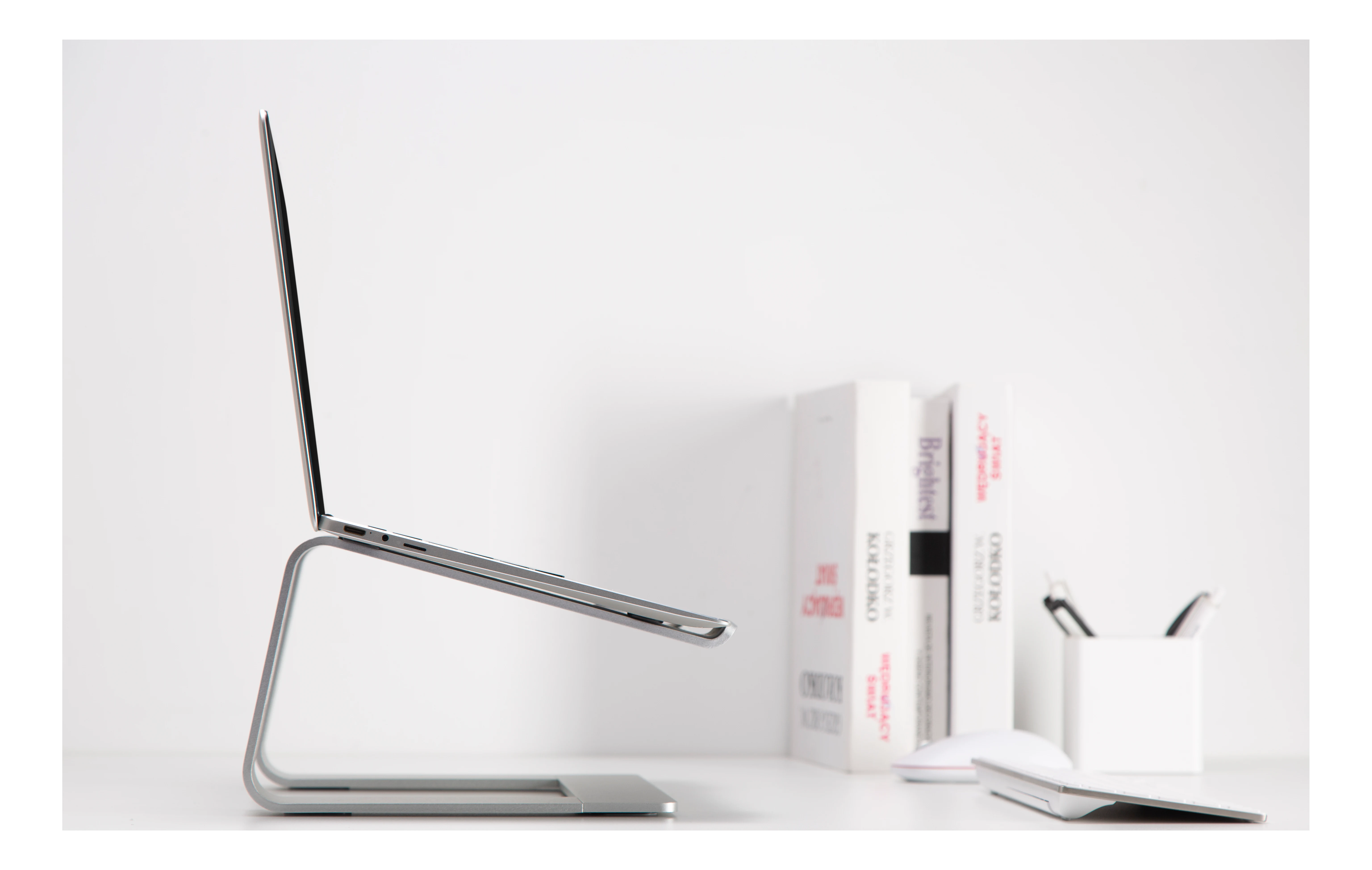 Deltaco Aluminum Laptop Stand, 11-17", raises your laptop 14 cm, silver - 8