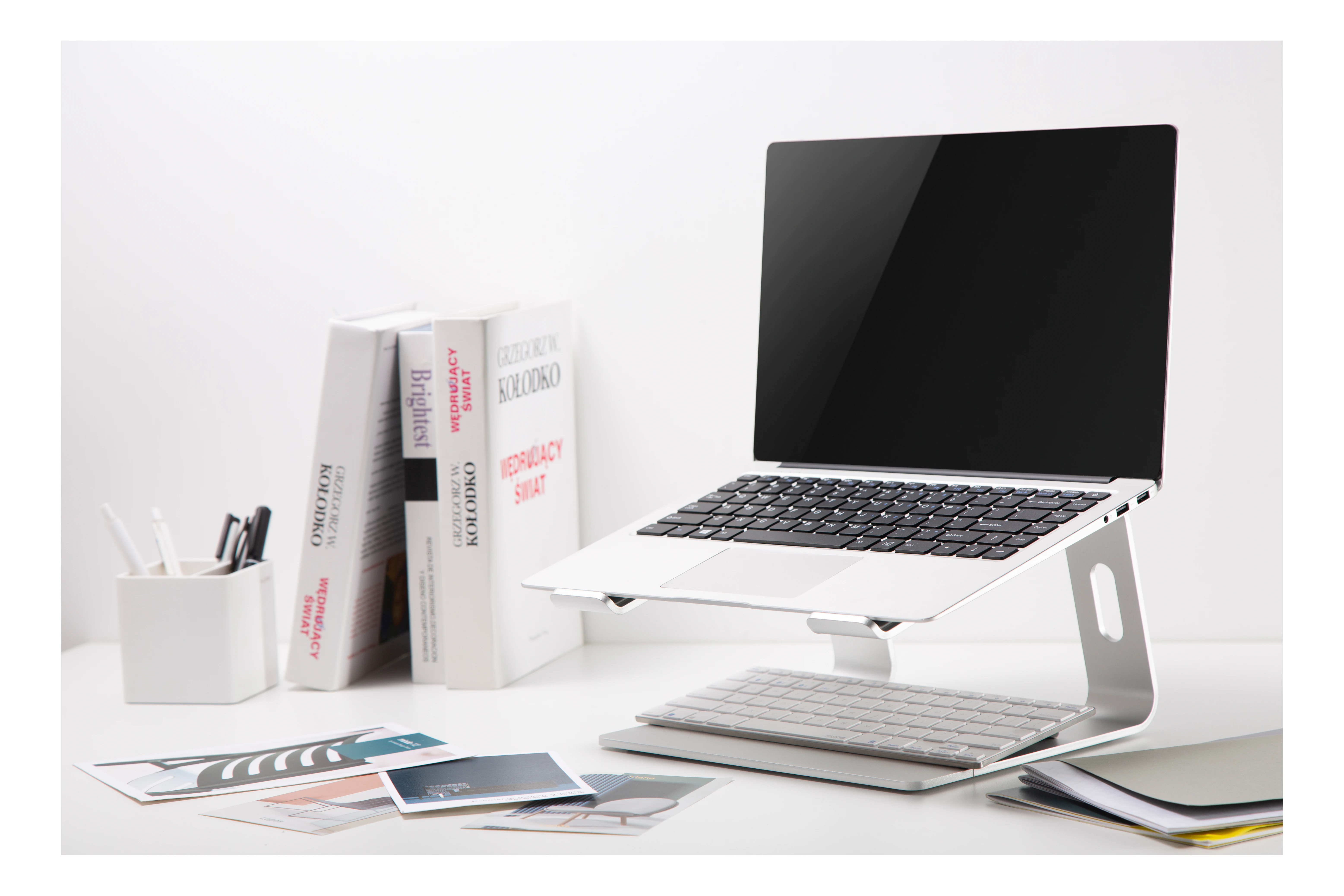 Deltaco Aluminum Laptop Stand, 11-17", raises your laptop 14 cm, silver - 7