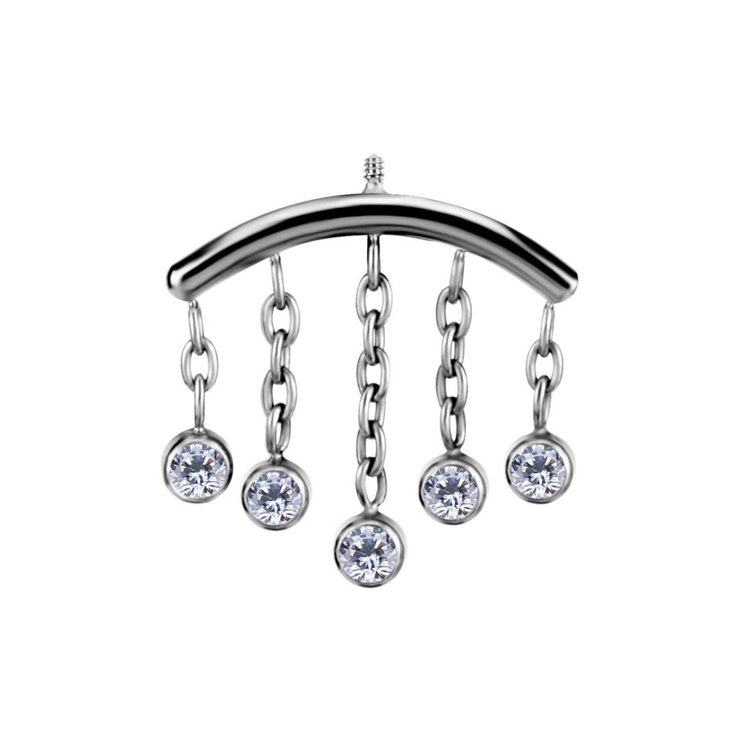 Top to internally threaded labret hidden helix steel