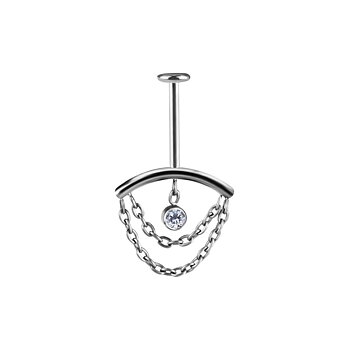 Topp till invändigt gängad labret hidden helix -titan