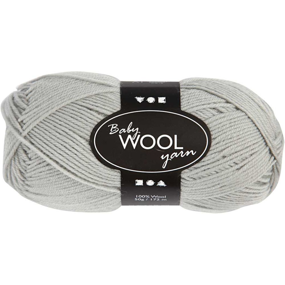 Baby Woll Yarn - Ljusgrå
