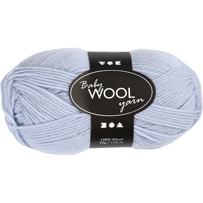 Baby Wool Yarn - Ljusblå