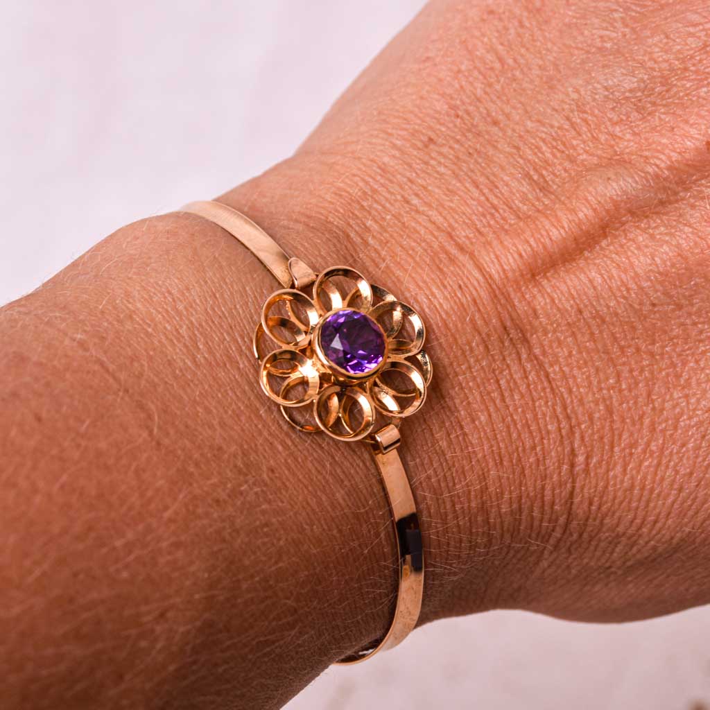Rannekoru 18k violetti kivi Vintage - 3