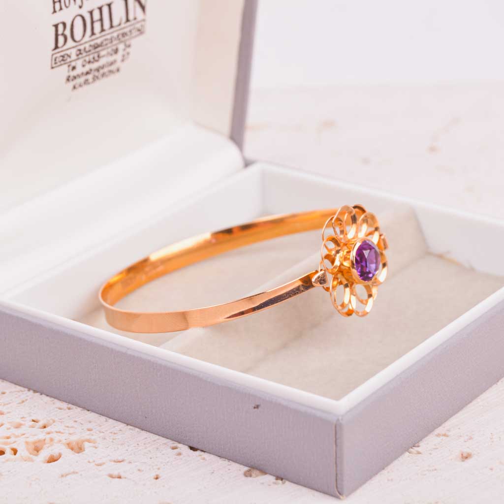 Rannekoru 18k violetti kivi Vintage - 5