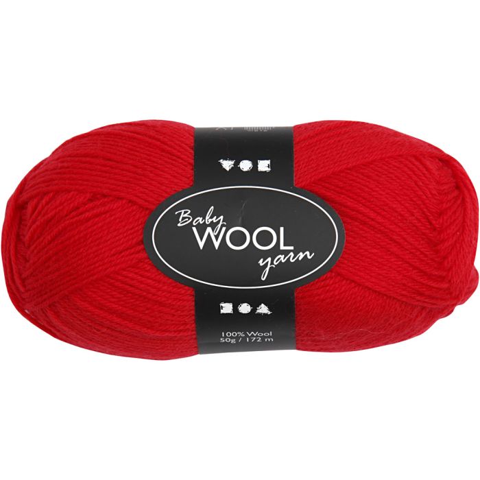 Baby Wool Yarn - Röd