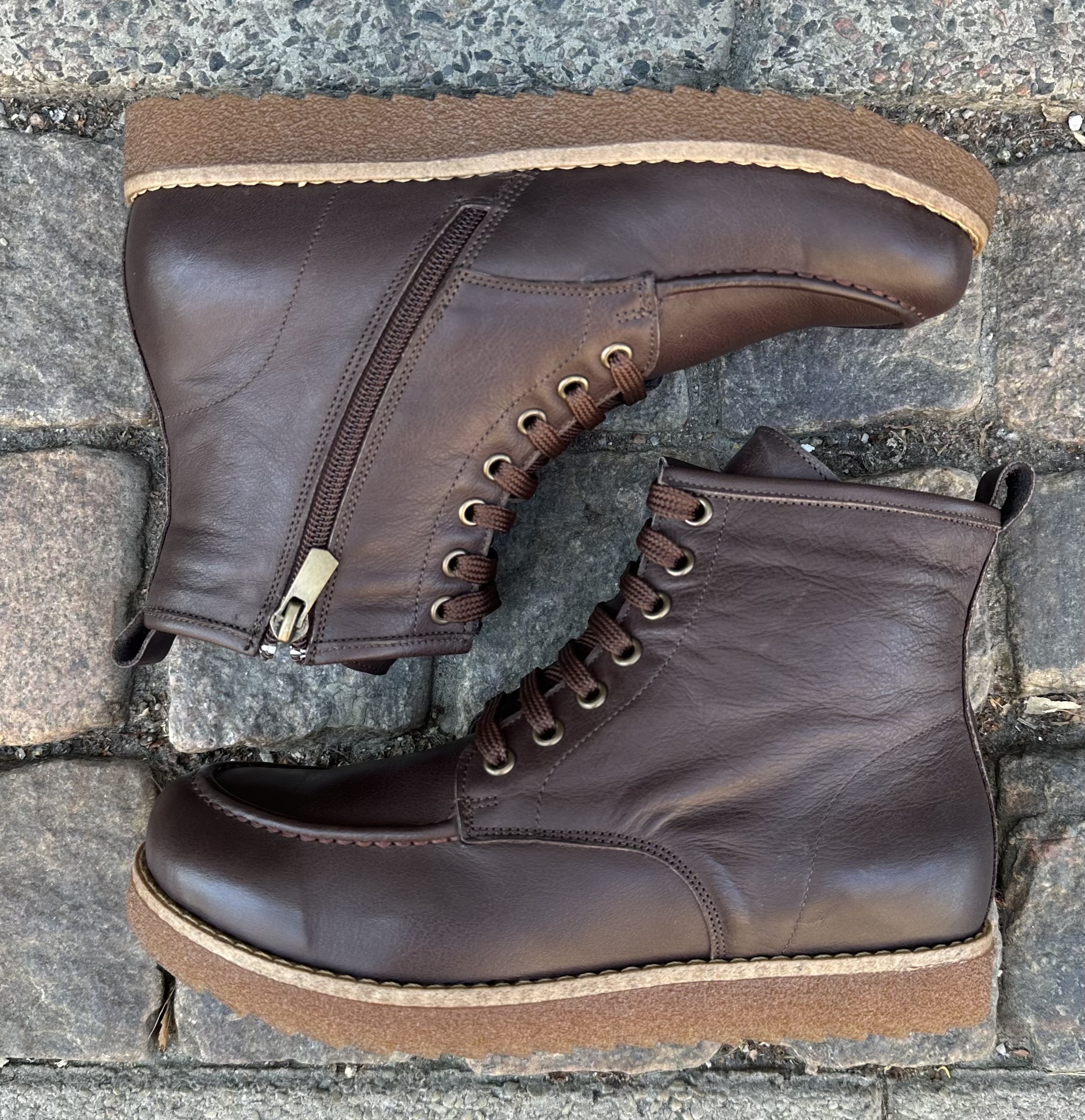  Charlotte of Swedens skinnkängor  High Top med gummisula, mörkbrun - 2