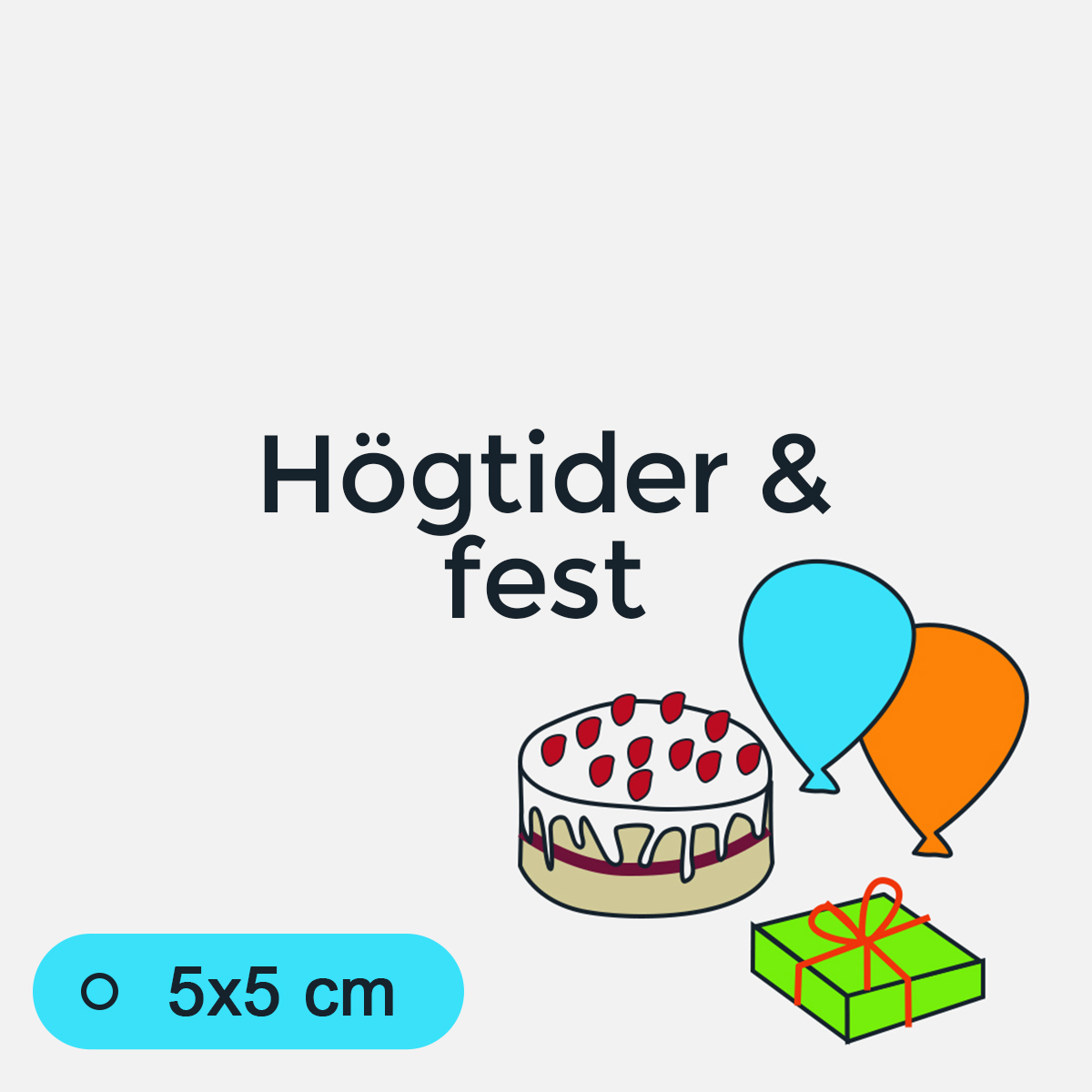 Bildstödsbilder Högtider och fest, 5x5 cm