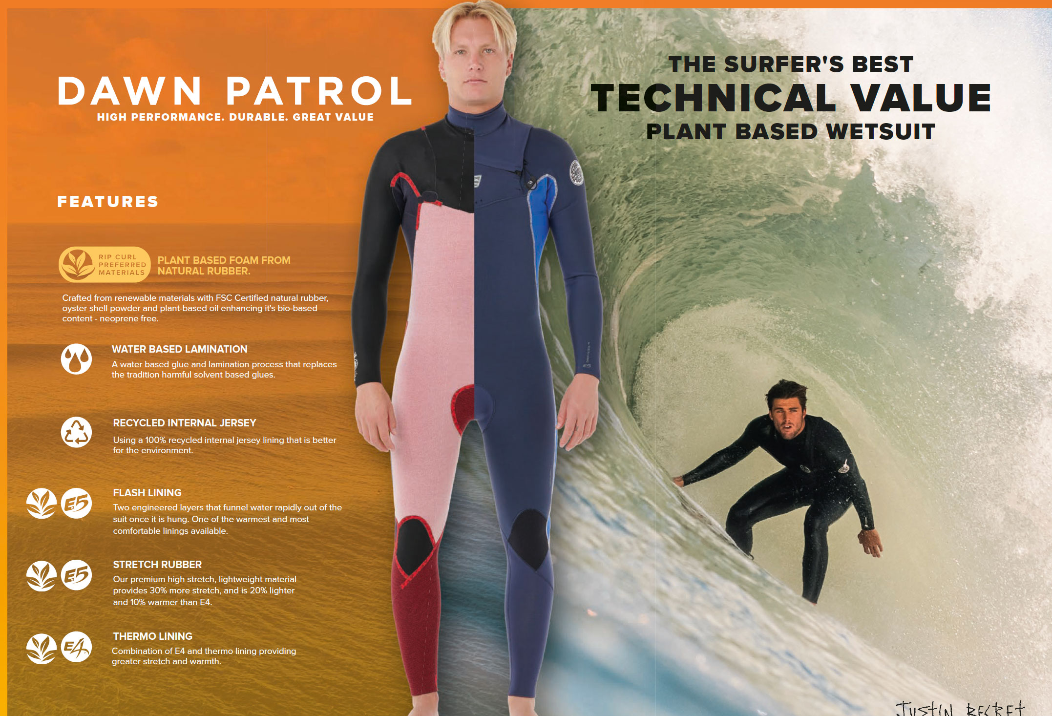 Rip Curl våtdräkt Dawn Patrol 6/4 Hooded 26 - 7