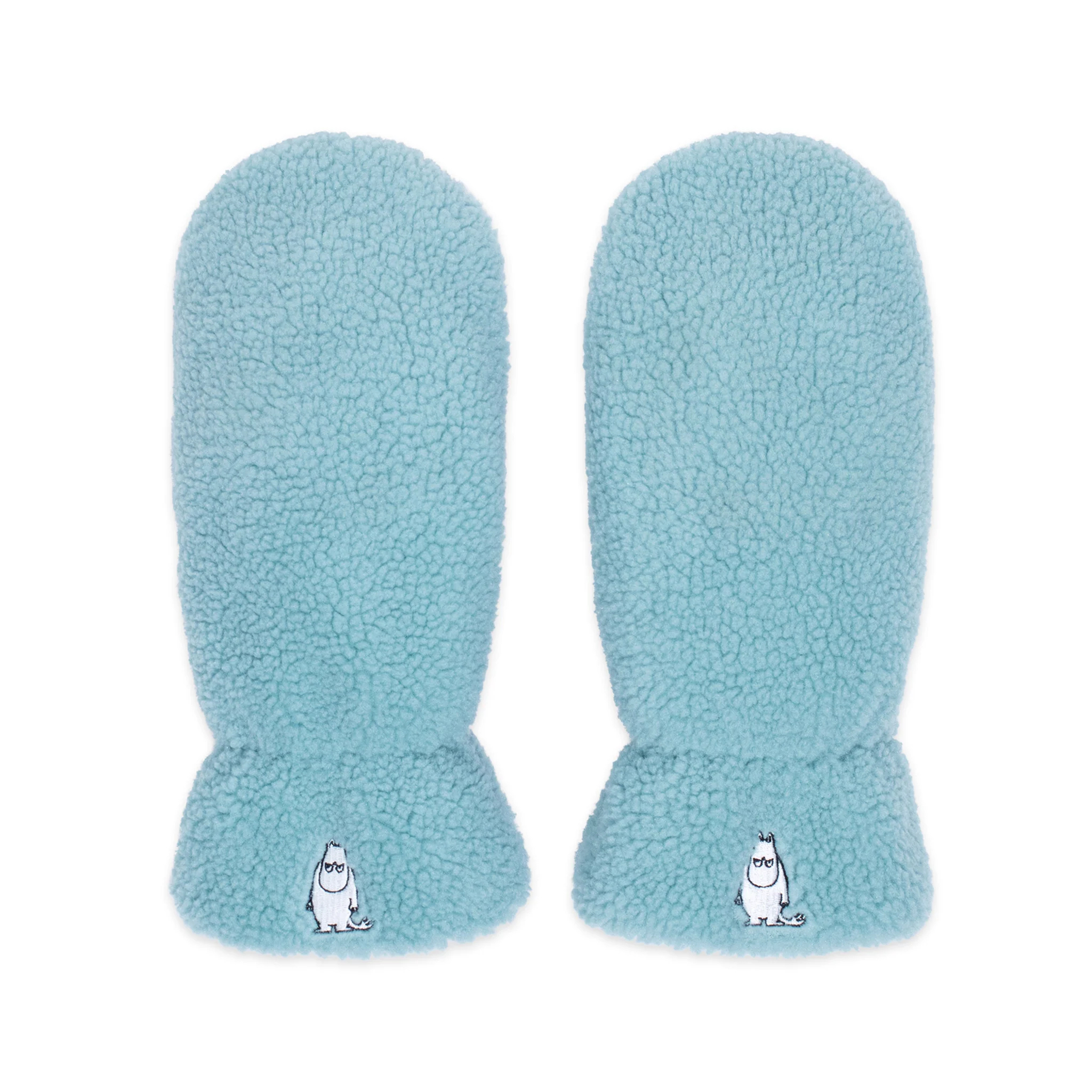 Moomin Fluffy Mittens - Adult - Moomintroll Green/Purple - 4