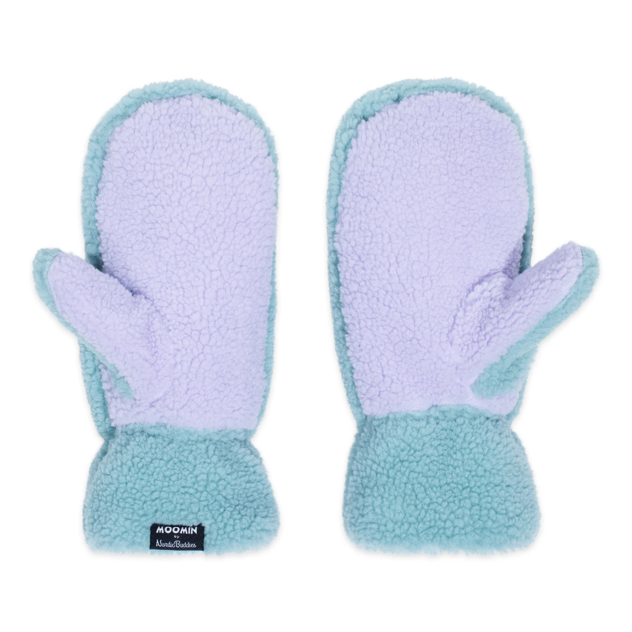 Moomin Fluffy Mittens - Adult - Moomintroll Green/Purple - 3