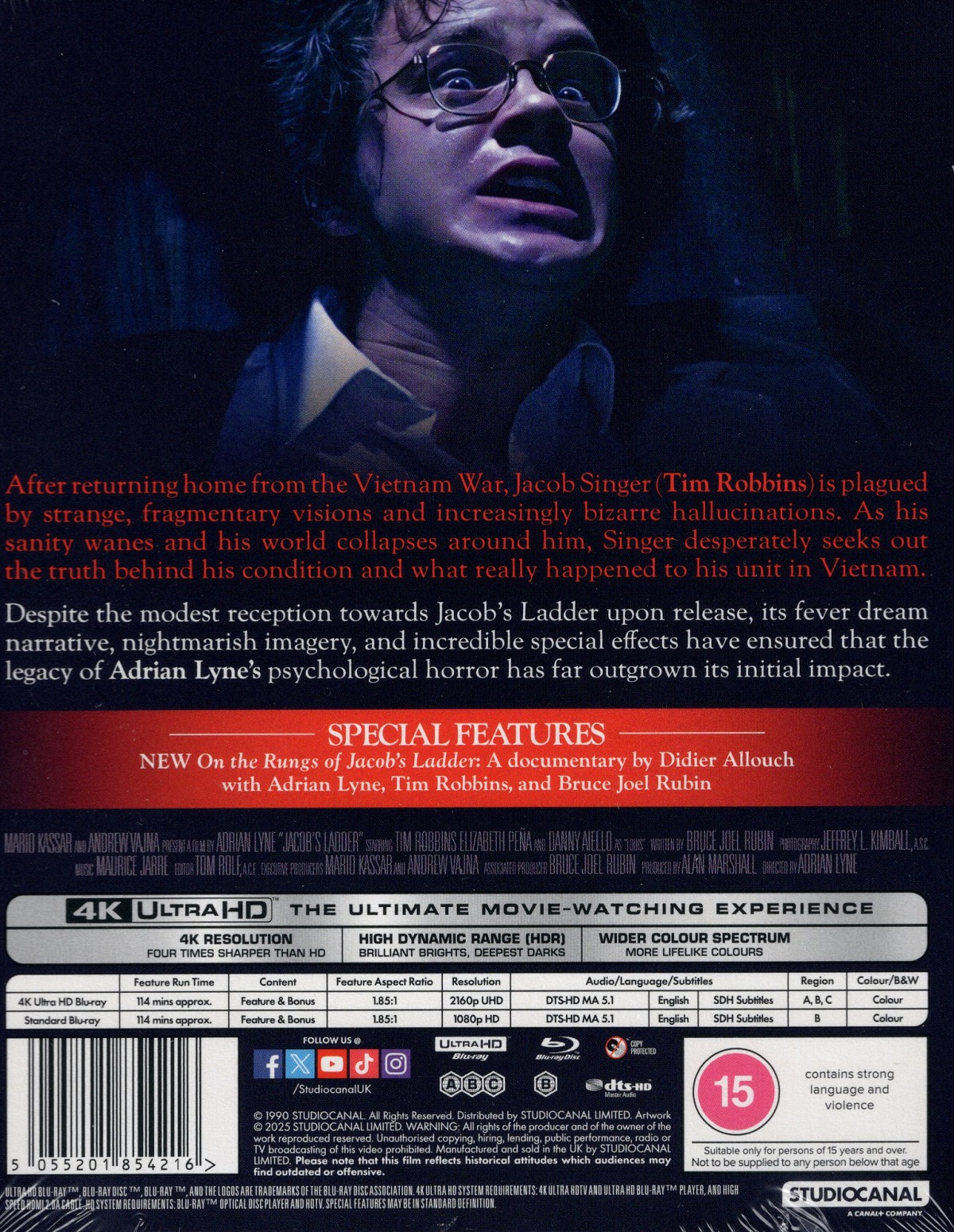 Jacob's Ladder (Limited Edition Steelbook) (ej svensk text) (4K Ultra HD + Blu-ray) - 2