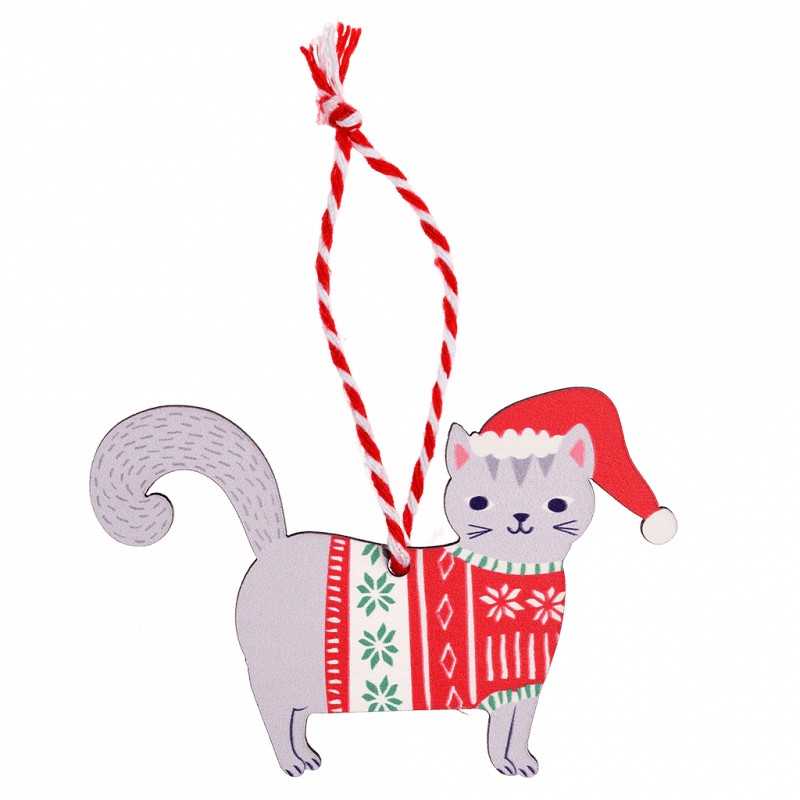 Trähänge Julkatt