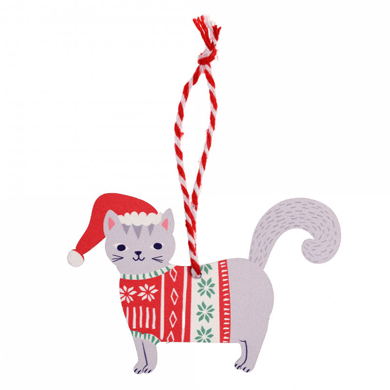 Trähänge Julkatt - 2