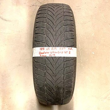 15" BEGAGNAT VINTERDÄCK M+S | 1 st 185/65 R15 88T Goodyear Ultra Grip Ice 2 | V16-15 | 3 mm | T-4