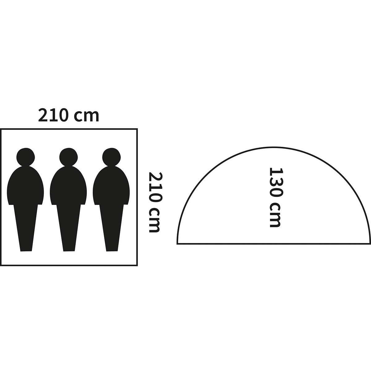 Tält 3 personer kupol, MFH - 3