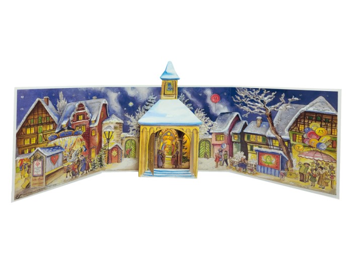 Advent Calendar 3D Chirch 1956