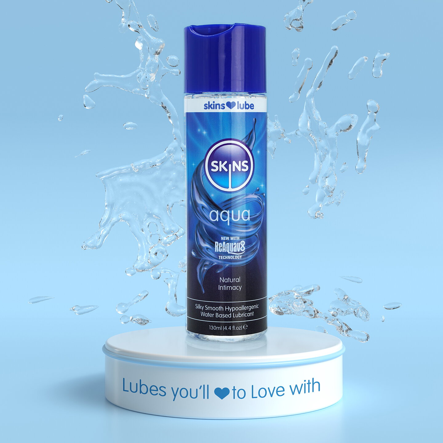 Skins Aqua Water Based Lubricant, 130 ml