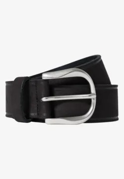 Faux Suede Belt - Black - Cecil