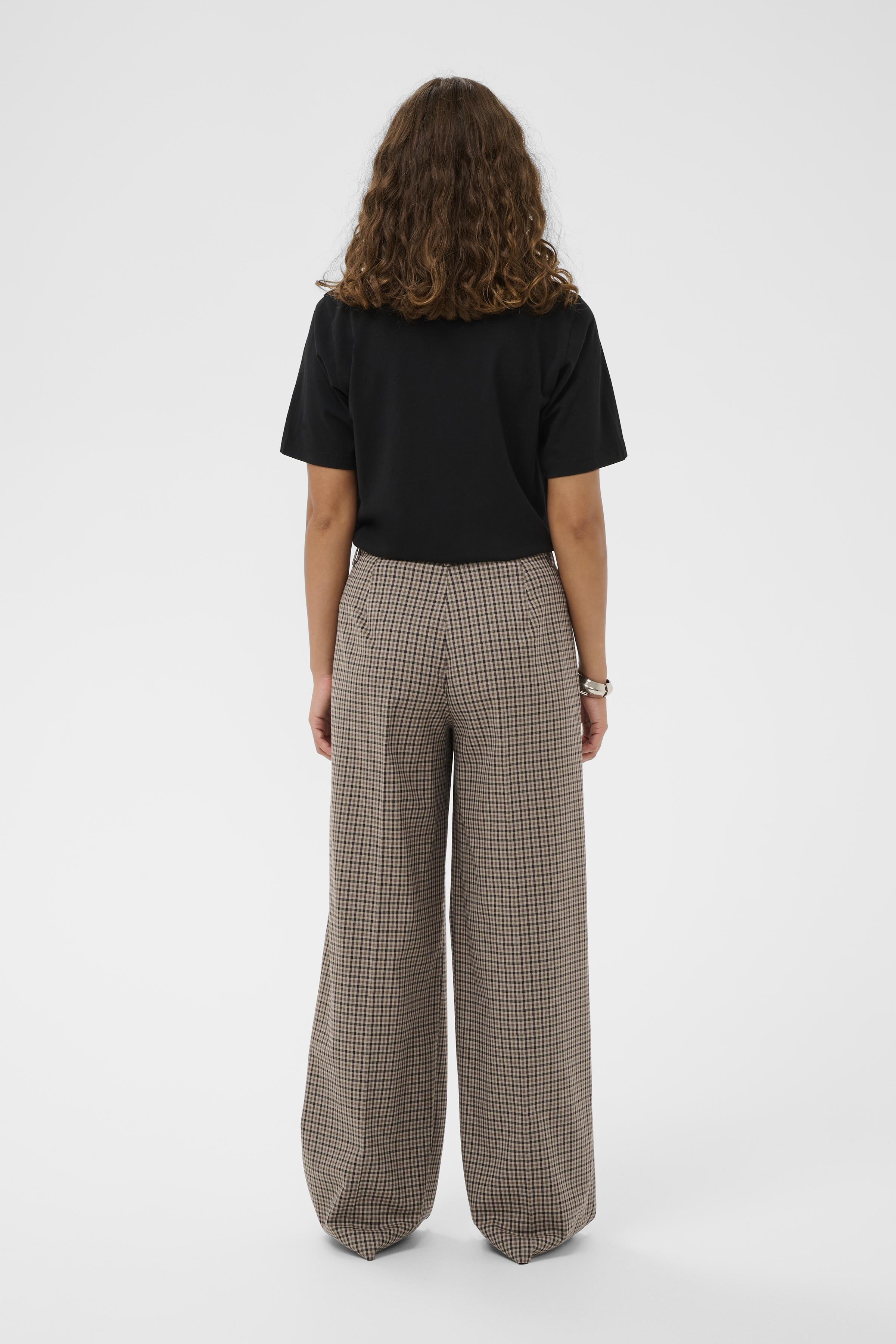 CUchecka Trousers Brown Check Rutig kostymbyxa