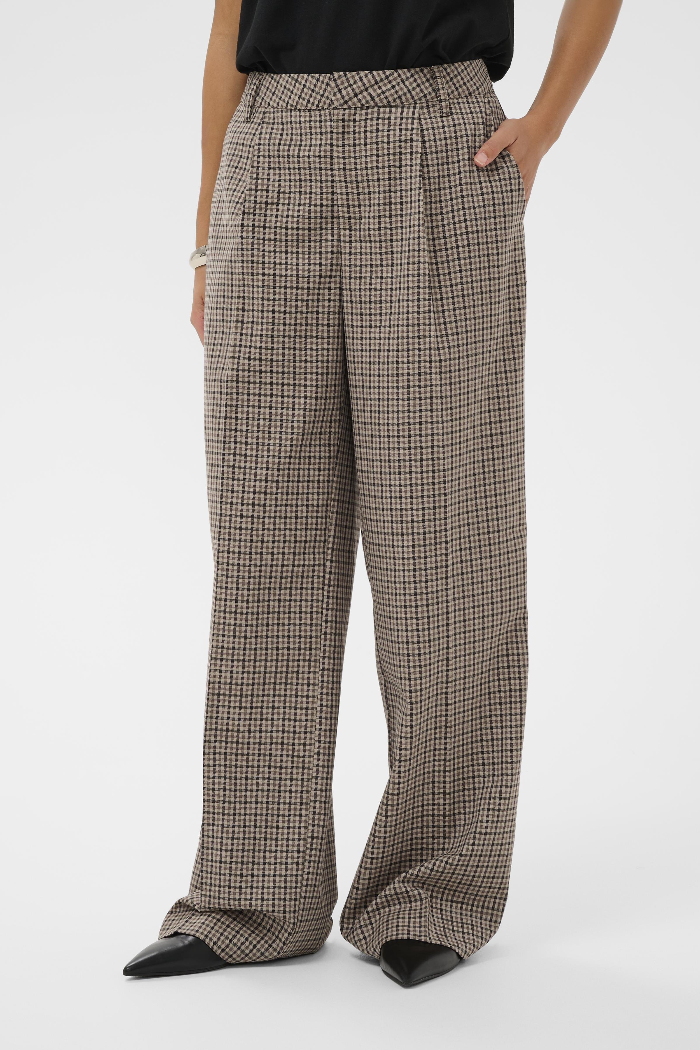 CUchecka Trousers Brown Check Rutig kostymbyxa - 3
