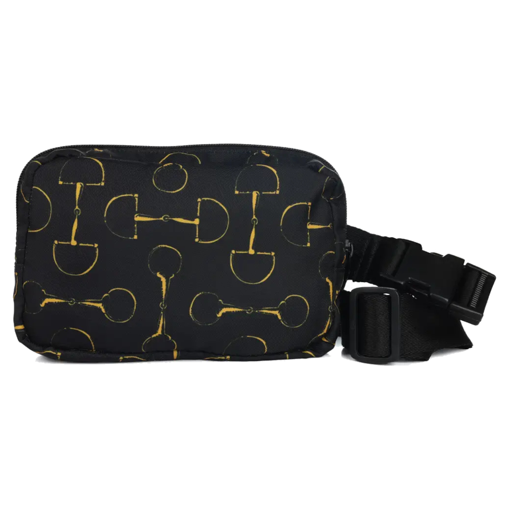 Waist Bag AWST Intl Vintage Snaffle Bits Black