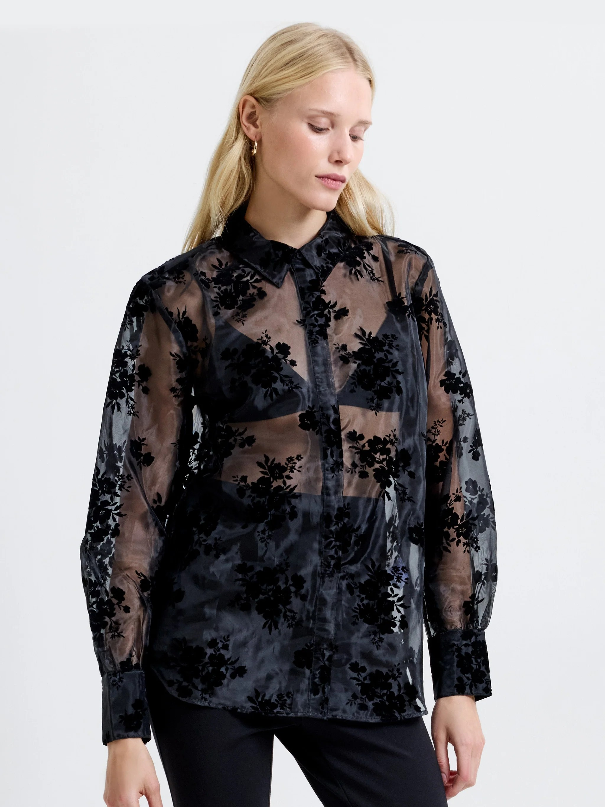 Blouse Chiffong - Black - French Connection