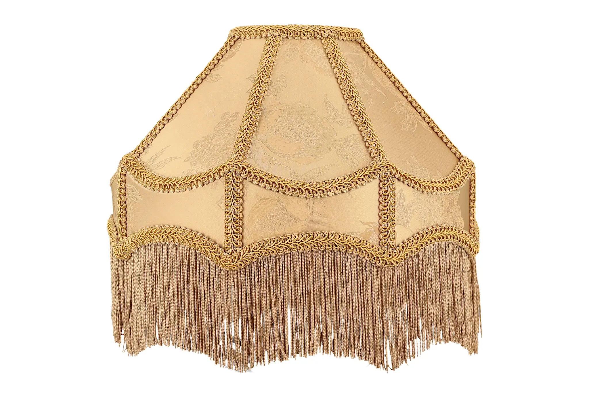 Lampskärm / Guld / Fransar 