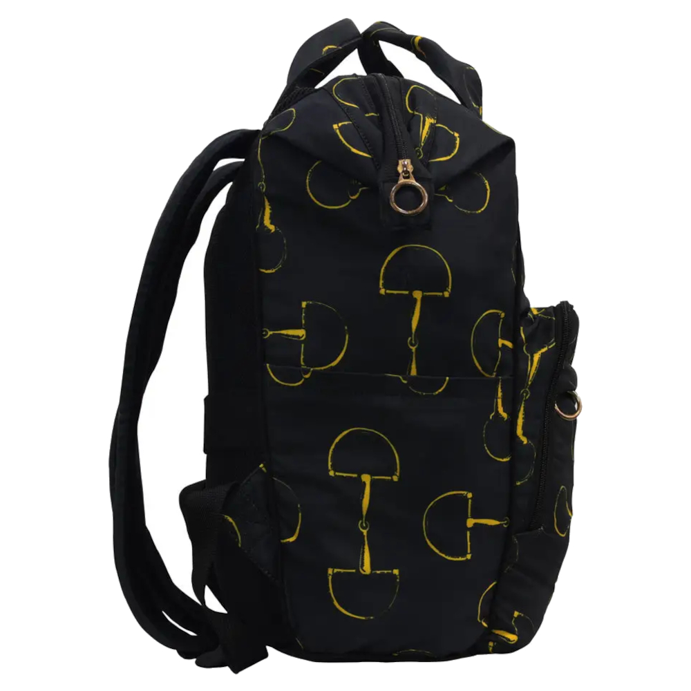 Backpack Bag AWST Intl Vintage Snaffle Bits Black - 2