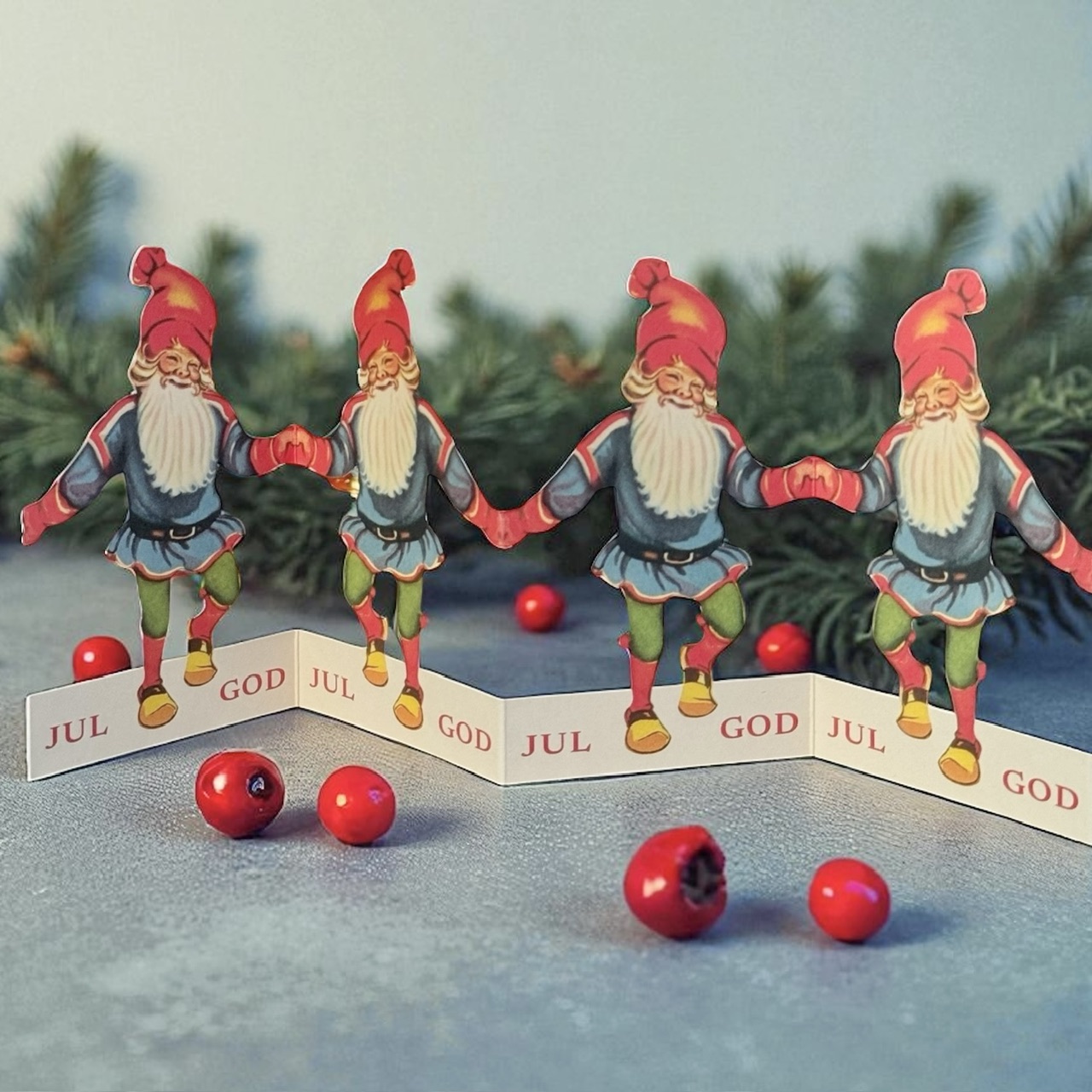 Pappersrader Tomte God Jul - 3