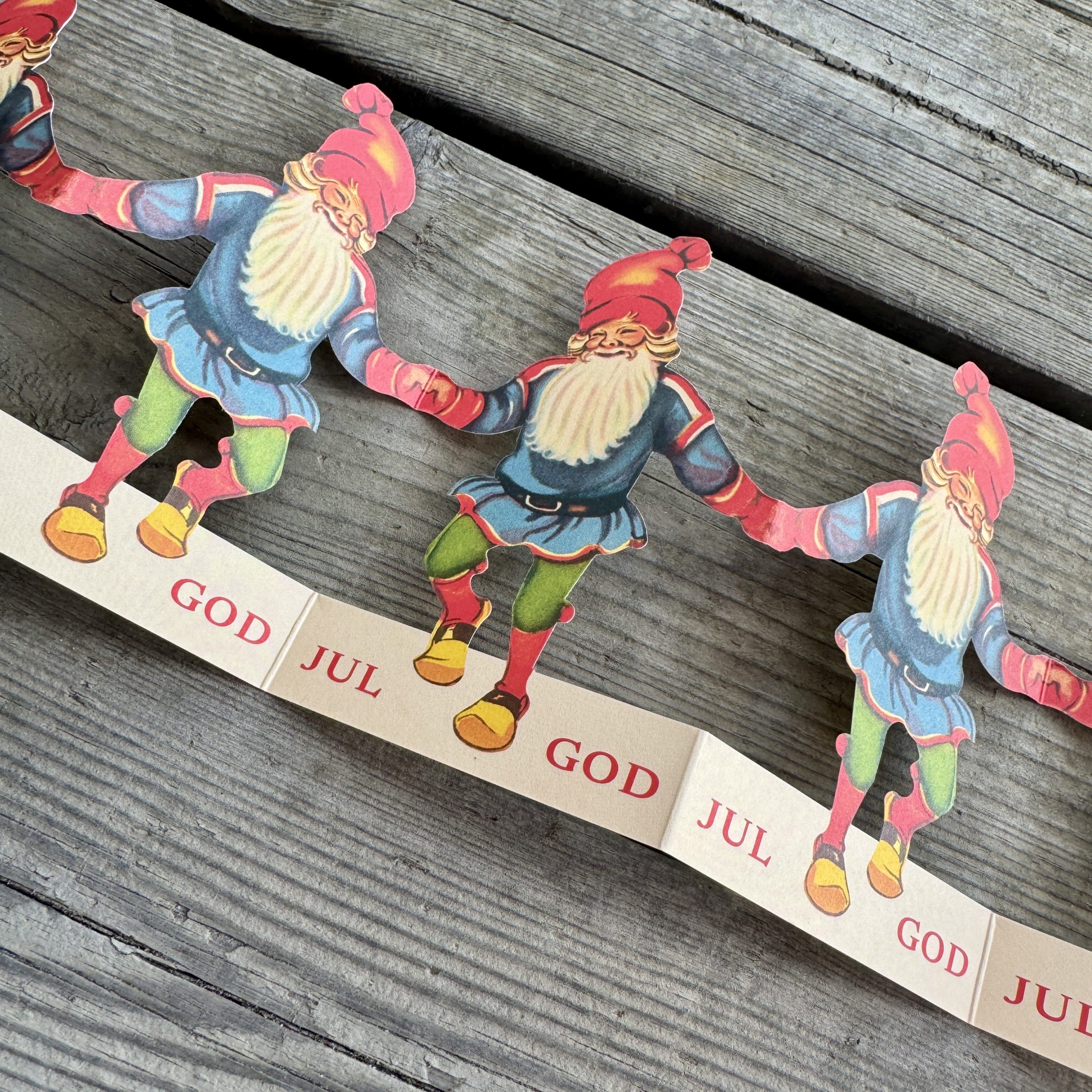 Pappersrader Tomte God Jul - 5