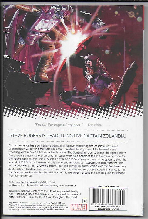 Captain America: Volume 2 - Castaway in Dimension Z Book 2 HC NM Remender Romita Jr