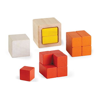 Bråkdelsklossar, gul/orange/röd