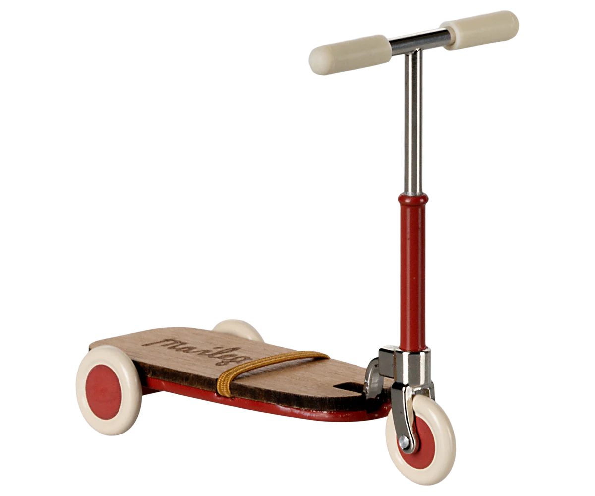 Maileg - Kick board, Mouse - Red