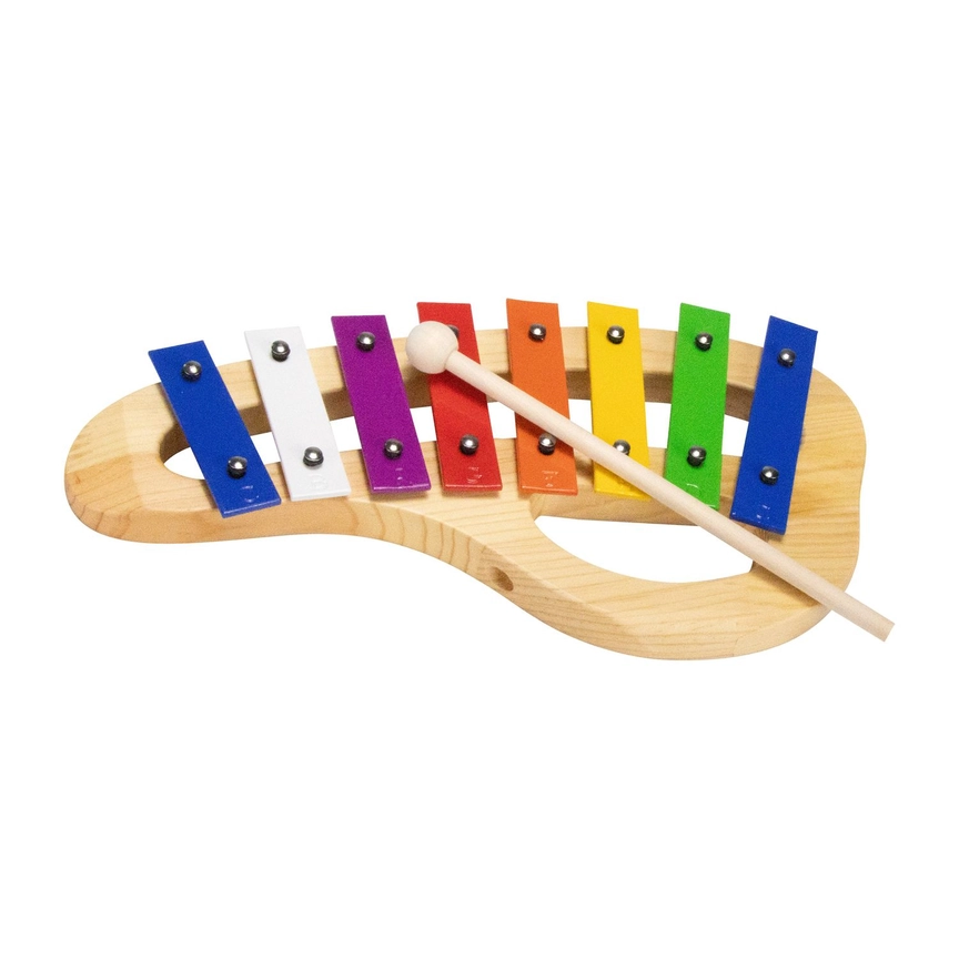 Musikinstrument  Klangspel / Xylofon i Metall från tyska GICO Spielwaren  -  8 Toner, 31 cm