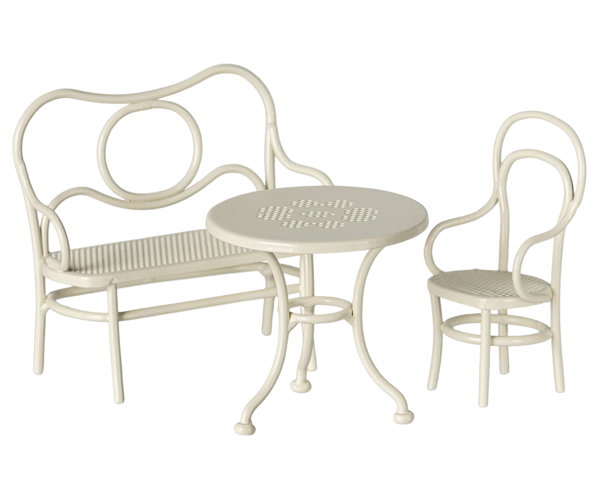 Maileg - Café set, Mouse, Small - Off white