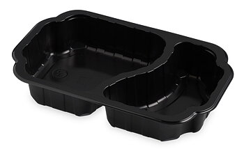 Takeaway 2-fack - svart 400/700ml