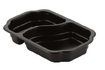 Takeaway 2-fack - svart 400/700ml