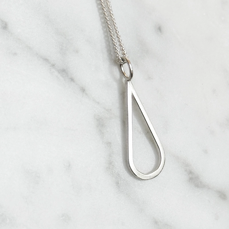 Silverhalsband H2O polerat - 2