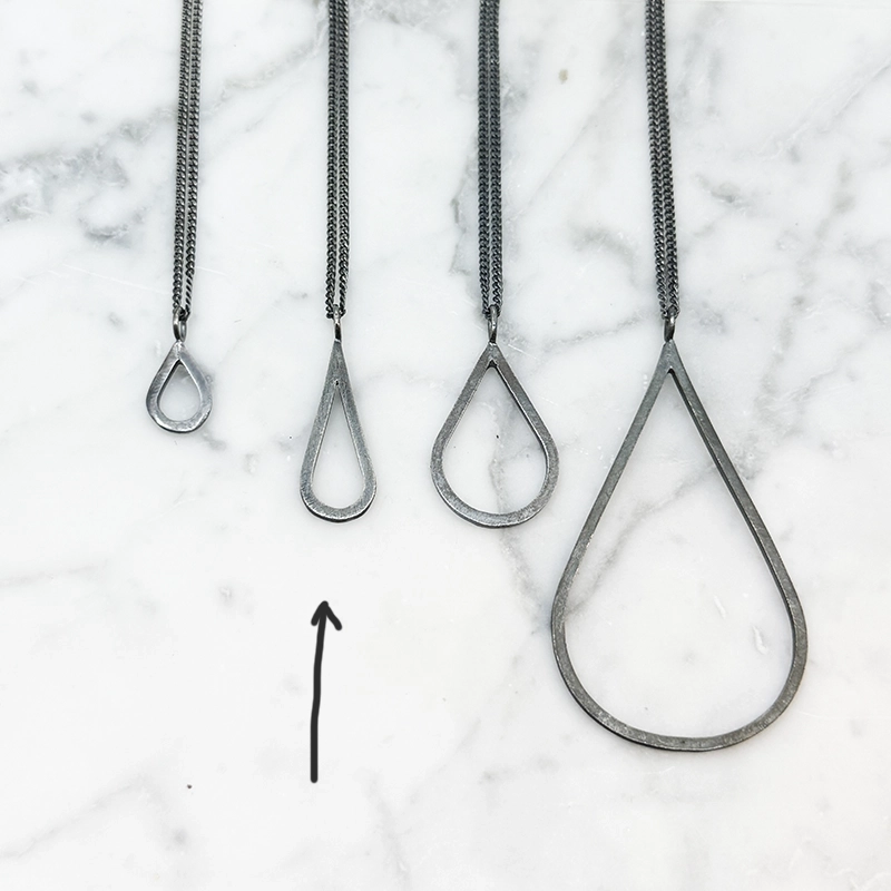 Silverhalsband H2O polerat - 3