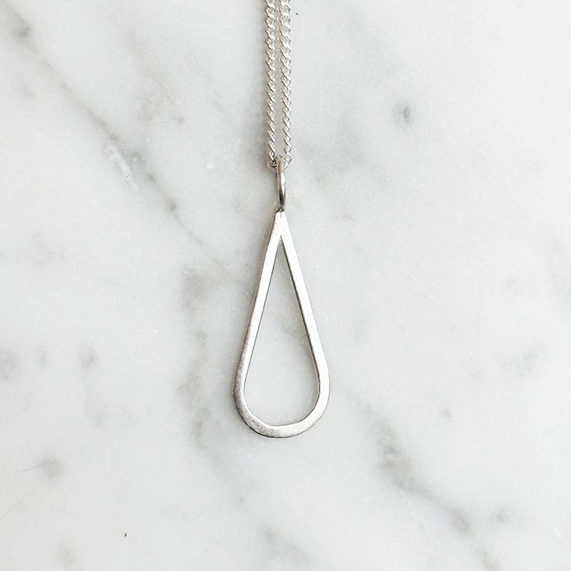Silverhalsband H2O polerat