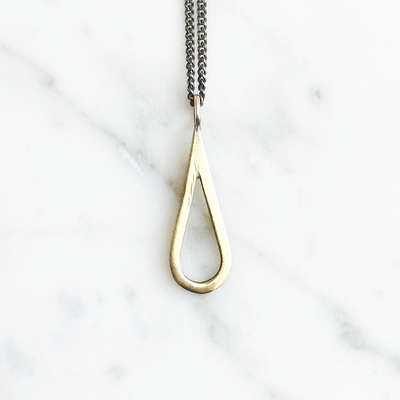Silverhalsband H2O polerat mässing