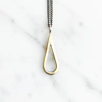 Silverhalsband H2O polerat mässing