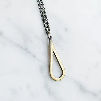 Silverhalsband H2O polerat mässing