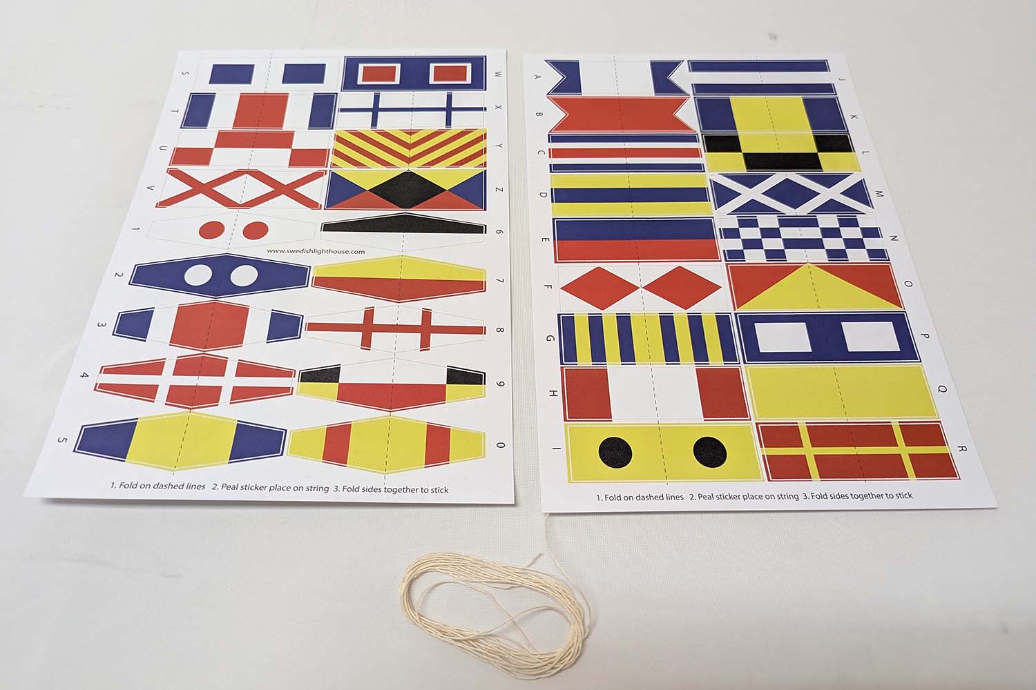 Nautical Code flags stickers 28x43 mm - 2