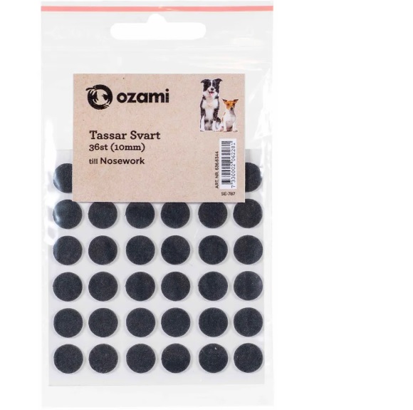Ozami Nosework Tassar svart 36 st (10mm)
