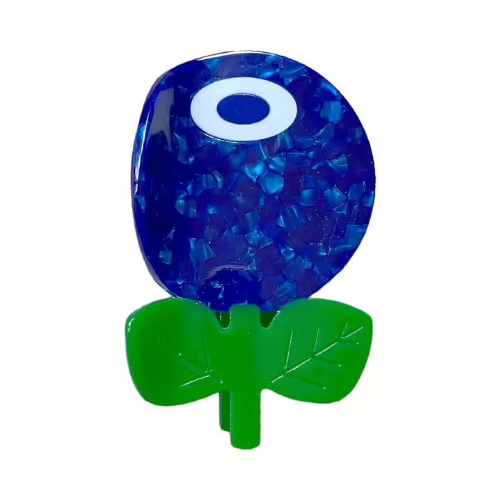Hair claw acetate BLUEBERRY 8 cm
