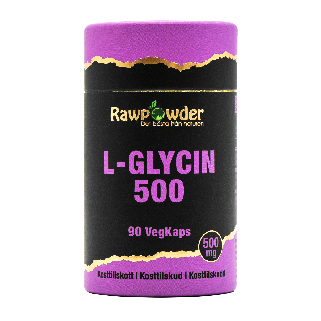 L-Glycin 500 mg Rawpowder - 90 kapslar